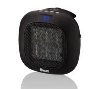 Swan Plug-In Fan Heater with 12 Hour Timer, LED Display and Overheat Protection, 700W, Black, SH27010N