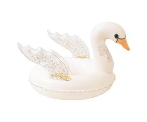Swan Pool Float - Inflatable Swan Shaped Water Lounger, Decorative Floating Recreation Raft | Durable Lake Beach River Accessory, Lightweight Pond Backyard Companion, Portable Patio Porch Equipment