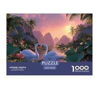 Swan Portable 1000 Piece Puzzle Swan with Cover 70x50cm/1000pcs