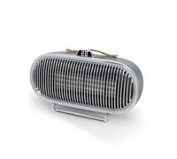 Swan Portable Retro Ceramic Heater with 2 Heat Settings, Smart Thermostat, Digital Display, 9 Hour Timer, Remote Control, 1.5kW, Grey, SH27032