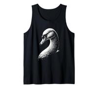 Swan Portrait Black and White Bird Lover Tank Top