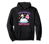 Swan Princess 4th Birthday Girl Pullover Hoodie