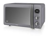 Swan Products SM22030GRN Retro Digital Microwave, 20 Litre, 800 W, Grey by Swan Products