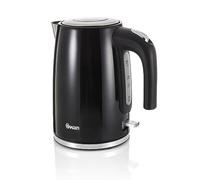 Swan Products Townhouse 1.7L Jug Kettle, Stylish Modern Design, Removable Filter, Automatic Cut-Off, 2200W, Overheat Protection, Black, SK14015BN