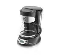Swan Programmable Coffee Maker with Keep Warm Function, LCD Timer, 750ml, 700W, Black, SK13130N