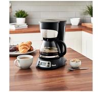 Swan Programmable Coffee Maker with Keep Warm Function, LCD Timer, 750ml, 700W, Black, SK13130N