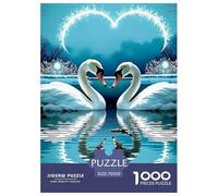 Swan Puzzle 1000 Pieces Jigsaw Adults Kids Puzzles Reliever The Bonny Swans Difficult Family Game Stress Suitable for Home Decor 1000pcs 70x50cm/1000pcs