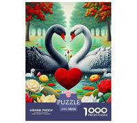 Swan Puzzle 1000 Pieces Jigsaw Adults Kids Puzzles The Bonny Swans Challenging And Brainteasing Creativity & Gift Giving Perfect for Relaxation 1000pcs 38x26cm/1000pcs