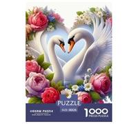 Swan Puzzle 1000Pc Jigsaw Adults Kids Puzzles Creative Geometric The Bonny Swans Presents Challenging And Brainteasing Creativity & Gift Giving 1000pcs 38x26cm/1000pcs