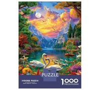 Swan Puzzles 1000 Piece. Impossible Puzzles Challenge Toy for Adults& Kids Age 14 Years Up 52x38cm/1000pcs