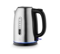 Swan Quiet Boil Cordless Kettle, 3kW Fast Boil, Removable Limescale Filter, Push Button Lid and 360-Degree Base, LED Base Light, Stainless Steel, SK19035SS