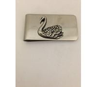 Swan R189 English Pewter Emblem on a Stunning Money Clip