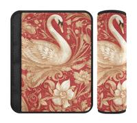 Swan Red Gold 2 Pack Seatbelt Shoulder Pads for Adults Stop seat Belt Cutting into Neck for Bag forro para cinturon de segurida