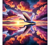 Swan Reflections Jigsaw Puzzles for Adults 60 Pieces Hard Difficult Challenging puzzles for adults 60 pcs DIY Decoration Puzzle for Wall Decor Gifts