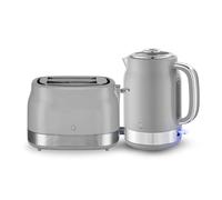 Swan Retro Kitchen Set, 1.7L Rapid Boil Kettle and 2-Slice Toaster, Grey, EEJB373
