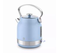Swan SK14631BLU Retro Traditional Kettle, Rapid Boil, Removable Limescale Filter, Easy Pour, 360 Degree Base, Water Indicator Window and Boil Dry Protection 1.7L, 3KW, Blue