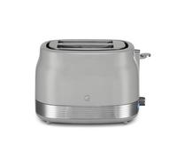 Swan ST19028GRY Retro 2 Slice Toaster with 6 Browning Levels for Toast, Bagels, Breakfast Muffins, Defrost/Reheat/Cancel Functions, Hidden Cord Storage, Non-Slip Feet, 930W, Grey and Stainless Steel