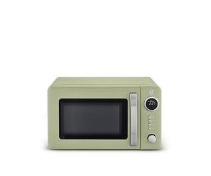 Swan Retro 20L Digital Microwave With 5 Power Levels, Led Display, 800W, Green One Colour