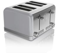 Swan Retro 4 Slice Toaster Defrost Reheat and Cancel Functions 1600W - Grey
