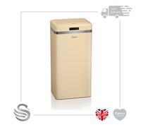 Swan Retro 45L Square Sensor Activated Waste Bin 5-15cm Sensor Reach Iron Body