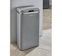 Swan SWKA4500GRN Retro Kitchen Bin with Infrared Technology, Square, Grey, 45 Litre