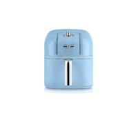Swan Retro 6L 1800W Manual Air Fryer SD10510BLN - Retro Blue Chrome