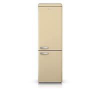 Swan Retro 70/30 Fridge Freezer with 4 Glass Shelves, 3 Freezer Drawers, Salad Crisper, Chrome Wine Rack, Cream, SR11020CNE