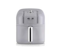 Swan Retro Air Fryer 6 L, Grey, Low Fat Healthy Frying, 80% Less Fat, Rapid Air Circulation, SD10510GRN