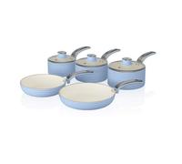 Swan Retro Blue 5 Piece Pan Set