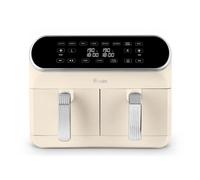 Swan Retro Cream 8L Dual Basket Air Fryer SD10519C - Smart Sync Finish, 8 Presets, Cyclone Tech