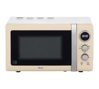 Swan Retro Digital 20L Microwave 800W Freestanding Countertop Five Power Levels in Cream