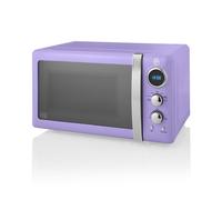 Swan Retro Digital 20L Microwave 800W Freestanding Countertop Five Power Levels - Purple