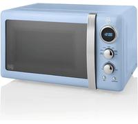 Swan Retro Digital Microwaven 800W - Blue | TJ Hughes