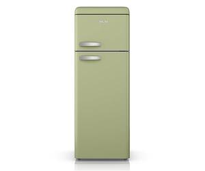 Swan Retro Free Standing Top Mounted 70/30 Split Fridge Freezer, 3 Adjustable Shelves, Fast Freeze, Green, SR11010GNE