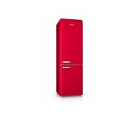 Swan Retro Fridge Freezer In Red Red