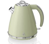 Swan Retro Jug Kettle, Fast Boil, Easy Pour, 360 Degree Base, 1.5L, 3KW, Green, SK19020GN