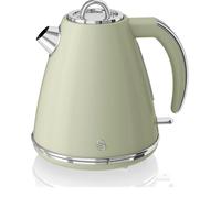 Swan Retro Jug Kettle Stainless Steel 3000 W 1.5 Litre - Green SK19020GN-UK Sale