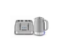 Swan Retro Kettle And 4 Slice Toaster In Grey Grey