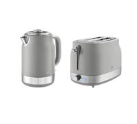 Swan Retro Kitchen Set, 1.7L Rapid Boil Kettle and 2-Slice Toaster, Grey, EEJB373