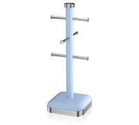 Swan SWKA1030BLN Retro Mug Tree, 41.8cm, Blue
