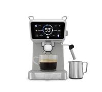 Swan Retro Pump Espresso Coffee Machine, Digital Smart Touch Display, 5 Pre-Sets, 20 Bar Pressure, Milk Frother for Latte and Cappuccino Drinks, 1 & 2-Shot Filters, 1.5 Litre, Grey, SK22113GRY