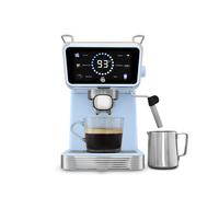 Swan Retro Pump Espresso Coffee Machine, Digital Smart Touch Display, 5 Pre-Sets, 20 Bar Pressure, Milk Frother for Latte and Cappuccino Drinks, 1 & 2-Shot Filters, 1.5 Litre, Blue, SK22113BLU