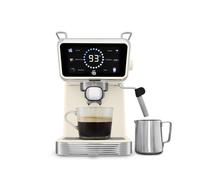 Swan Retro Pump Espresso Coffee Machine, Digital Smart Touch Display, 5 Pre-Sets, 20 Bar Pressure, Milk Frother for Latte and Cappuccino Drinks, 1 & 2-Shot Filters, 1.5 Litre, Cream, SK22113CRM