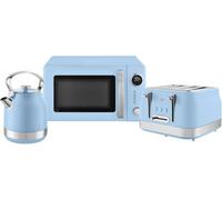 Swan Retro Revive 3-Piece Kitchen Bundle - Kettle, 4-Slice Toaster, 20L Microwave