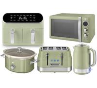 Swan Retro Revive 5-Piece Kitchen Set, Vintage Green