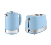 Swan Retro Revive Blue Jug Kettle & 2 Slot Toaster Set