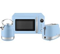 Swan Retro Revive Blue Kettle 2 Slice Toaster Microwave Stovetop Design Kettle