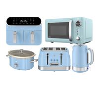SWAN Retro Revive Blue Kettle Toaster Microwave Air Fryer Slow Cooker