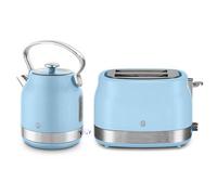 Swan Retro Revive Blue Traditional Kettle & 2 Slot Toaster Set