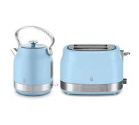 Swan Retro Revive Blue Traditional Kettle & 2 Slot Toaster Set